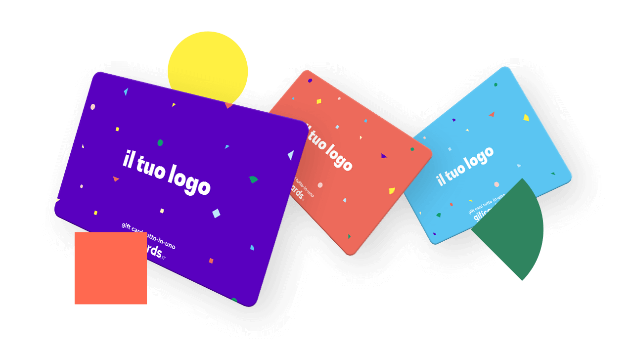 Carte regalo personalizzate con logo aziendale